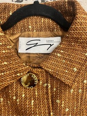 Vintage Genny Brown Tweed Button-Front Jacket